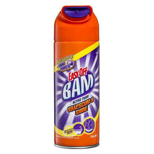 Easy-Off BAM Active Foam 390g aerosol cans - carton of 6 bathroom cleaners