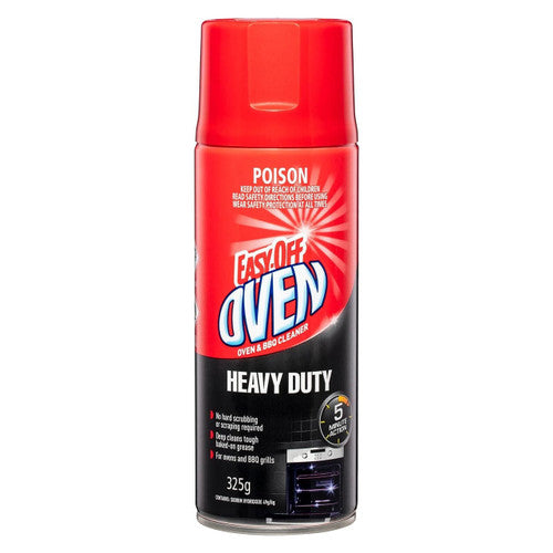 Easy-Off Heavy Duty Oven Cleaner 325g spray cans, pack of 9, for removing baked-on grease from ovens and BBQ grills