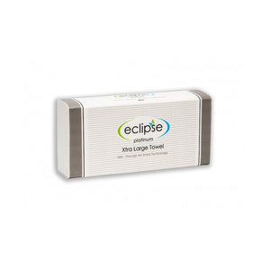 Eclipse 8000 Platinum TAD extra large hand towel pack showing 120 flat sheets sized 23.5 x 30cm