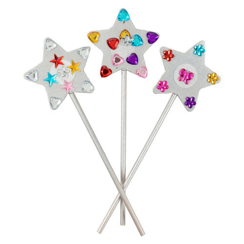 Educational Colours Adhesive Rainbow Jewels Set of 50. Close-up of self-adhesive rainbow jewels in multiple colours and shapes for craft projects.