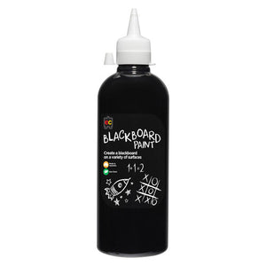 Educational Colours Blackboard Paint 500ml in a sustainable PET bottle, black, Australian-made and non-toxic