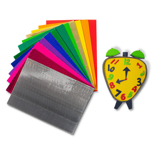 Educational Colours Corrugated Card Coloured A4 Pack of 40. Pack of 40 A4 assorted colour corrugated card sheets by Educational Colours.
