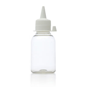 Educational Colours 125ml empty plastic bottles with witch's cap lids, pack of 12, suitable for paints and adhesives