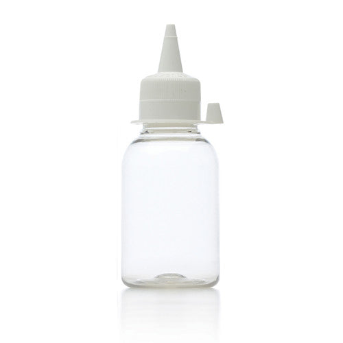Educational Colours 125ml empty plastic bottles with witch's cap lids, pack of 12, suitable for paints and adhesives
