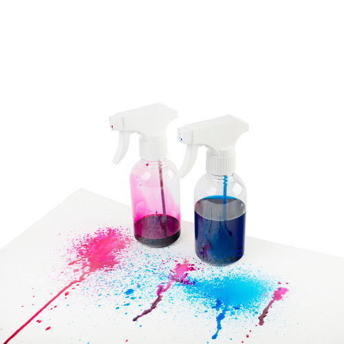 Educational Colours Empty Spray Bottle 250ml. Educational Colours EVSB250 spray bottle showing trigger mechanism and clear body.