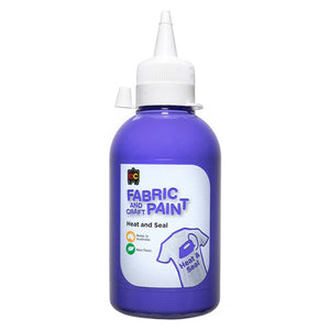 Educational Colours Fabric and Craft Paint 250ml bottle in purple, suitable for fabric, canvas, wood and craft projects