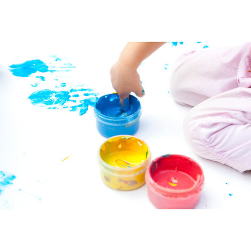 Educational Colours Finger Paint 250ml Tub Blue. Educational Colours blue finger paint suitable for children's art and sensory activities.