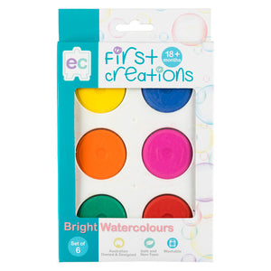 Educational Colours First Creations Bright Watercolours Set of 6 in open palette