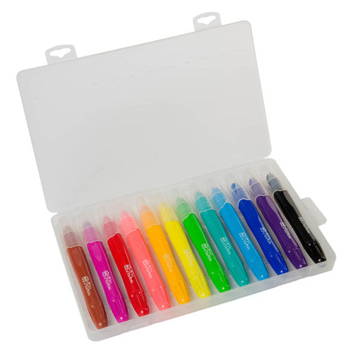 Close-up of Easi-Grip crayon showing triangular grip shape suitable for young children