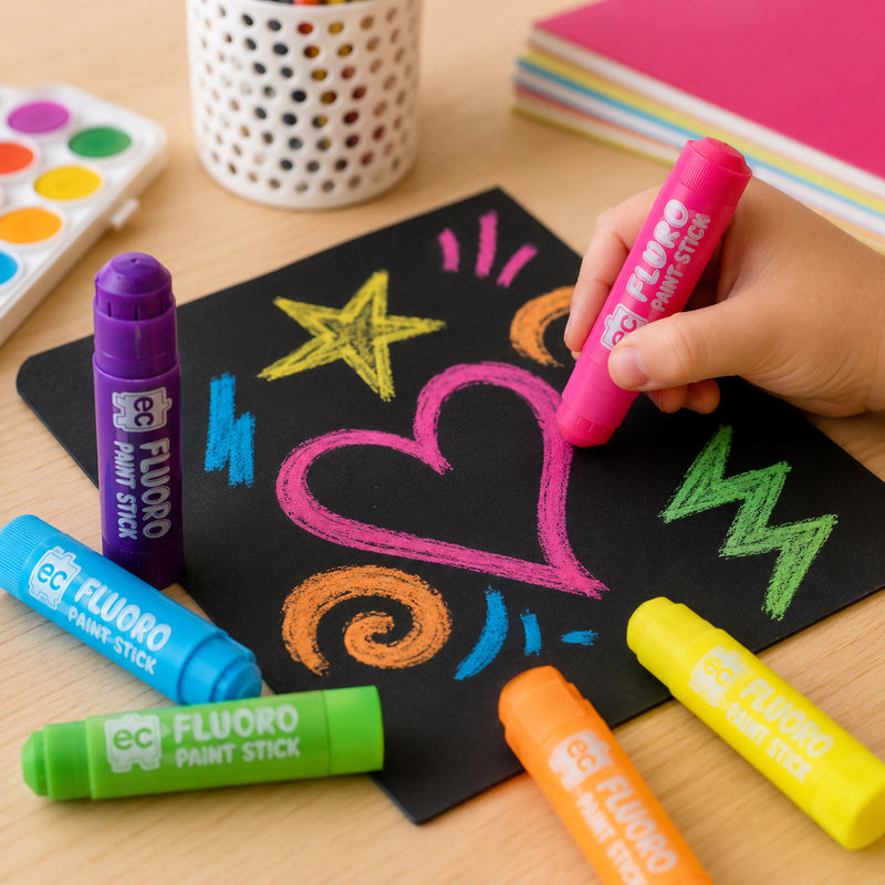 Educational Colours Fluoro Paint Sticks Set of 6 - image 4