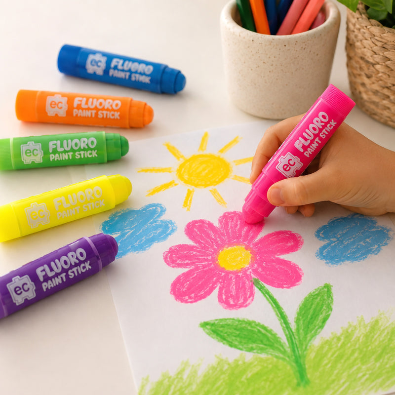 Educational Colours Fluoro Paint Sticks Set of 6 - image 5