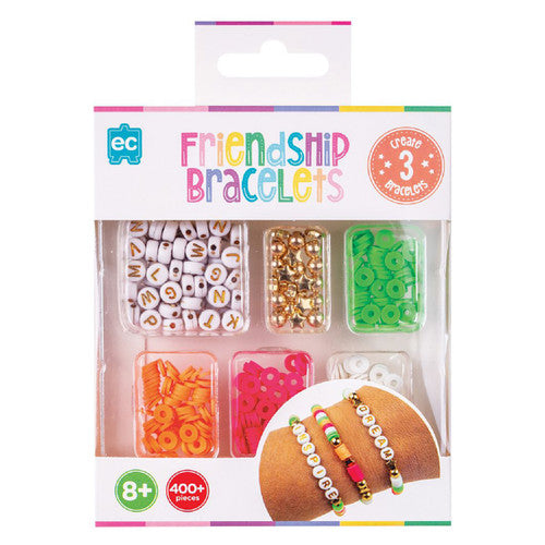Educational Colours Friendship Bracelet Set Fluoro kit contents laid out flat