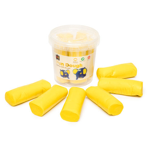 Educational Colours Fun Dough 900g yellow modelling dough in a re-usable tub