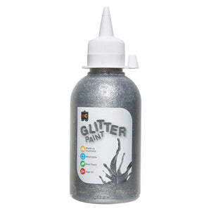 Educational Colours Glitter Paint 250ml Silver - image 1