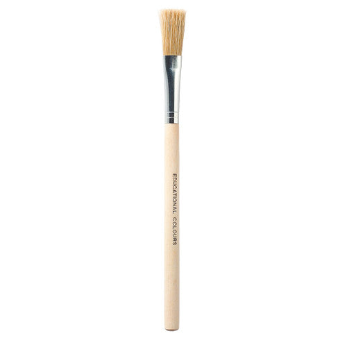 Educational Colours Glue Brush Flat 18cm Pack of 30. Pack of 30 Educational Colours 18cm flat glue brushes for classroom use.