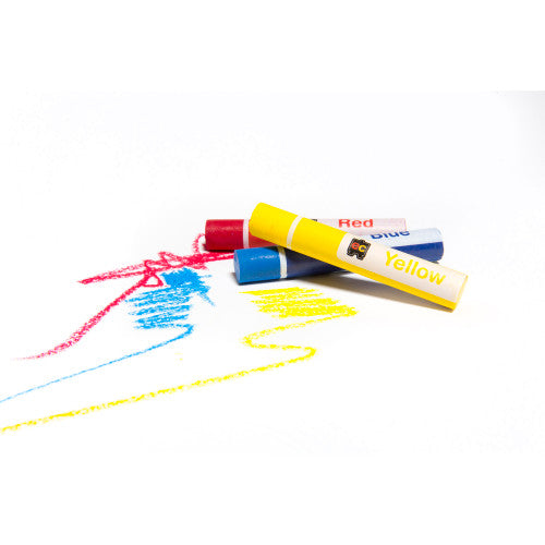 Educational Colours Jumbo Oil Pastels Classroom Box of 432. Single Educational Colours jumbo oil pastel showing 70mm length and 11mm thickness.