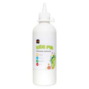 Educational Colours Kids PVA Washable Adhesive 500ml bottle, non-toxic and acid-free craft glue made in Australia