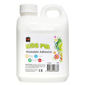 Educational Colours Kids Washable PVA Glue 1 Litre - image 1