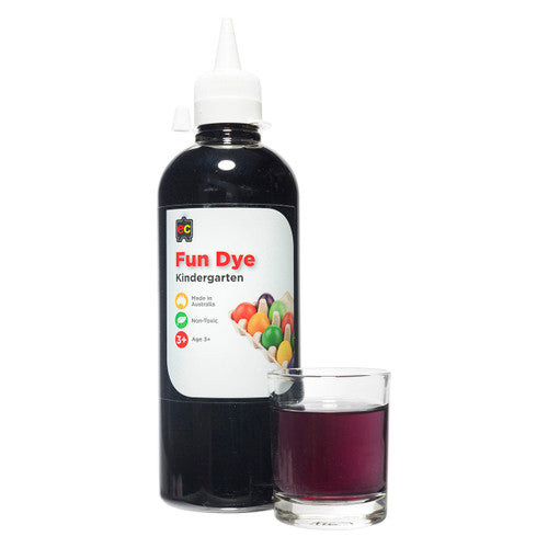Educational Colours Kindergarten Fun Dye 500ml Black. Educational Colours Kindergarten Fun Dye 500ml bottle in black.