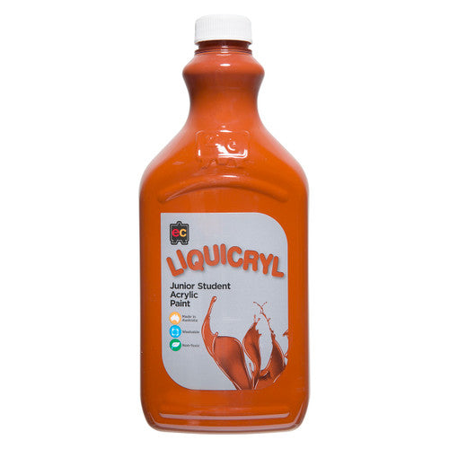 Educational Colours Liquicryl Junior Student Acrylic Paint 2L Burnt Sienna. Educational Colours Liquicryl Junior Student Acrylic Paint 2 litre bottle in Burnt Sienna.