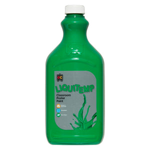 Educational Colours Liquitemp Classroom Poster Paint 2L Brilliant Green - image 1