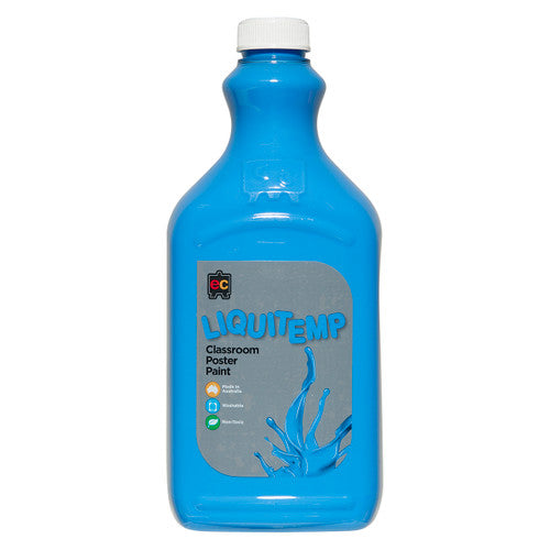 Educational Colours Liquitemp Classroom Poster Paint 2L Sky Blue. Educational Colours Liquitemp Classroom Poster Paint 2 litre bottle in Sky Blue.