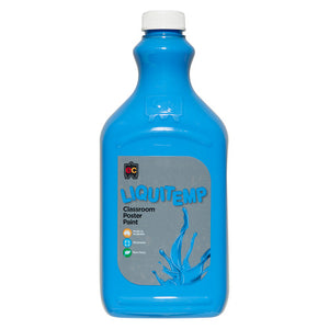 Educational Colours Liquitemp Classroom Poster Paint 2L Sky Blue. Educational Colours Liquitemp Classroom Poster Paint 2 litre bottle in Sky Blue.