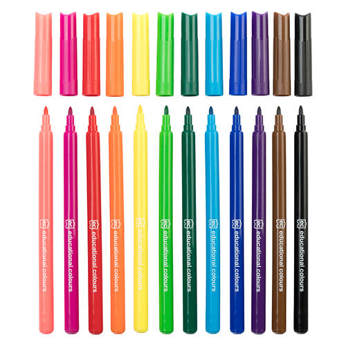 Educational Colours Master Markers Tub of 96. Close-up of Educational Colours Master Marker nib showing 2.6mm sink-resistant tip.