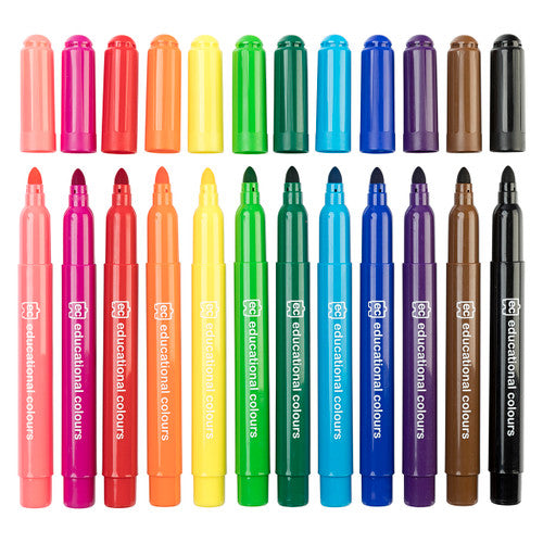 Close-up of Educational Colours Master Mega Marker showing 5.8mm sink-resistant nib and jumbo grip barrel