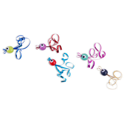 Educational Colours Metallic Twistable Ties 15cm Pack of 150. Close-up of metallic twistable ties showing flexible construction and shimmering finish.