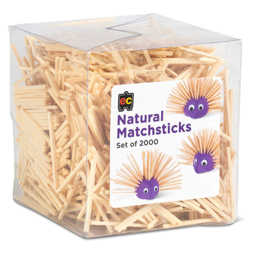 Educational Colours Natural Matchsticks Set of 2000. Educational Colours natural wood matchsticks set of 2000 pieces for craft and building activities.