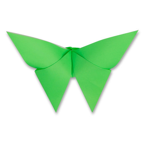 Educational Colours Origami Paper Assorted Fluoro Colours Pack of 200. Stack of 15x15cm fluorescent origami sheets on a white background.