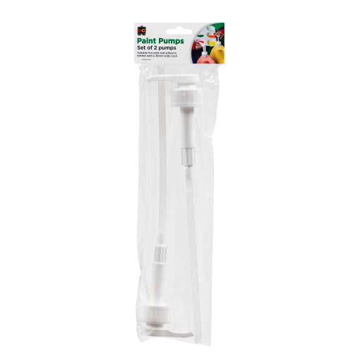 Educational Colours Paint Pump 38mm Set of 2. Educational Colours 38mm paint pumps set of 2 suitable for 2 L and 5 L paint bottles.