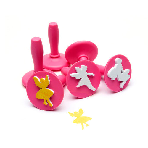 Educational Colours fairy-themed paint and dough stampers set of 6 in plastic moulded hangsell packaging