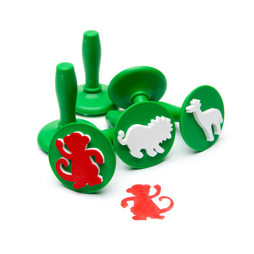 Educational Colours Paint and Dough Stampers Jungle Animals Set of 6. Educational Colours jungle animal paint and dough stampers set of 6 in plastic hangsell packaging.