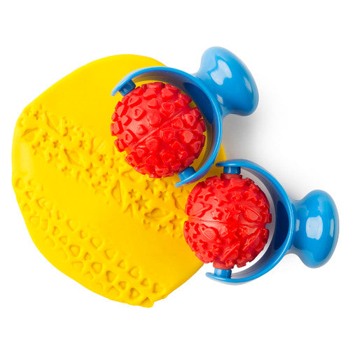 Educational Colours Palm Pattern Rollers set of 2 with assorted designs shown side by side