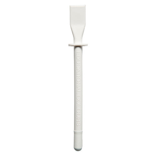 Educational Colours Paste Spreader 130mm White. Educational Colours 130mm white flexible plastic paste spreader for classroom and craft use.