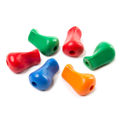 Educational Colours Pencil Grips Pack of 6. Pack of 6 Educational Colours pencil grips displayed on a classroom desk.