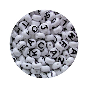Educational Colours alphabet pony beads assorted pack of 350 letter-engraved beads for craft and classroom use