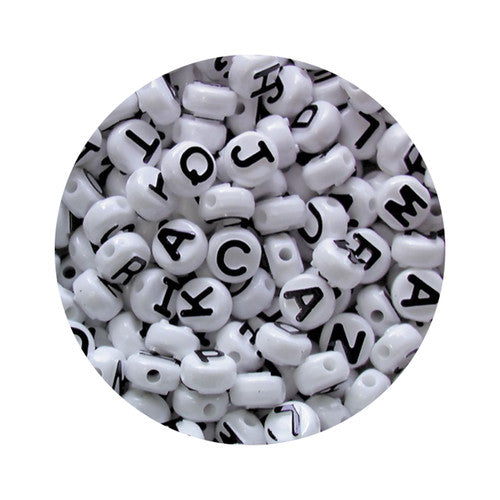 Educational Colours alphabet pony beads assorted pack of 350 letter-engraved beads for craft and classroom use