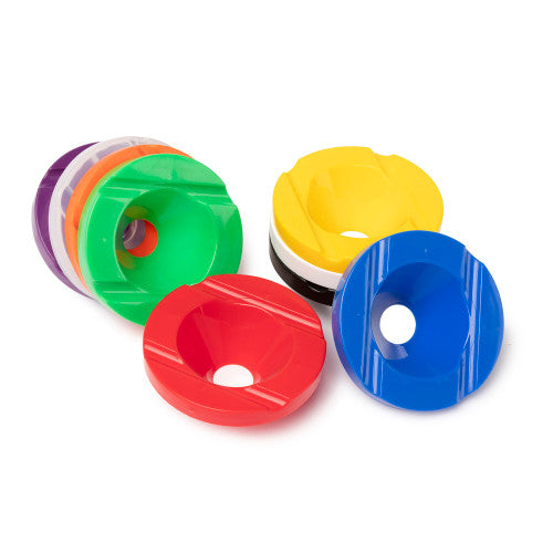Educational Colours Premium Safety Pot Lid Black Only. Educational Colours black pot lid fitted on a 9cm x 21cm paint pot.