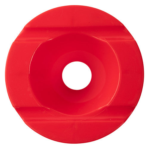 Educational Colours Premium Safety Pot Lid Red Only. Educational Colours Premium Safety Pot Lid in red, front view.