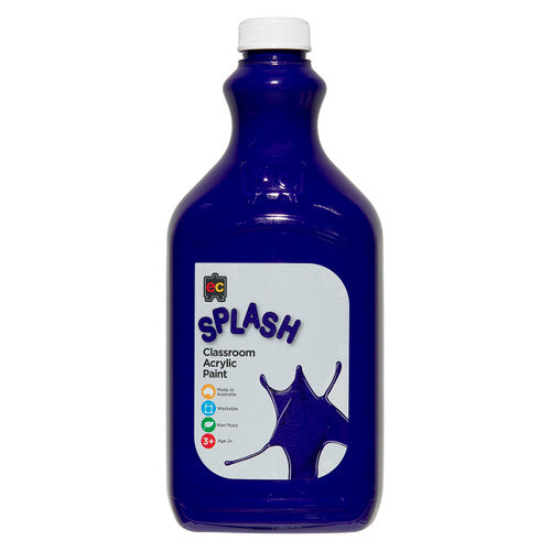 Educational Colours Splash Classroom Acrylic Paint 2L Purple Blast. Educational Colours Splash Classroom Acrylic Paint 2L bottle in Purple Blast.