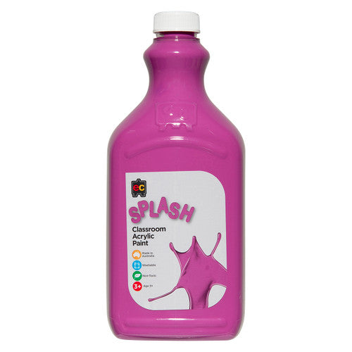 Educational Colours Splash Classroom Acrylic Paint 2L Violet Crunch (Lilac). Educational Colours Splash Classroom Acrylic Paint 2L bottle in Violet Crunch Lilac colour.