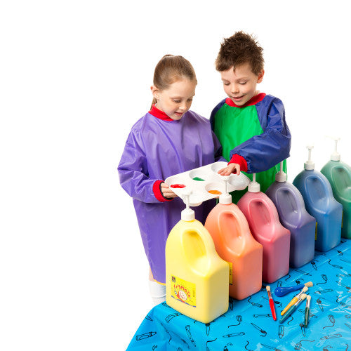 Educational Colours Splash Mat 150cm x 150cm. Folded Educational Colours Splash Mat showing compact storage size.