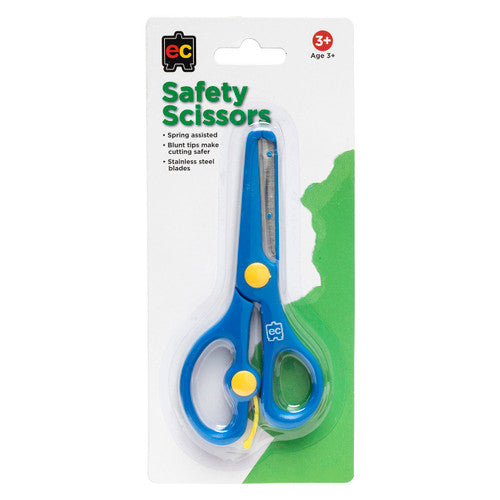 Educational Colours Spring Assisted Safety Scissors 135mm. Educational Colours spring-assisted safety scissors 135mm with blunt nose and plastic handle.