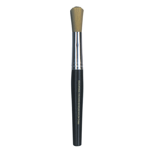 Educational Colours Stubby Brush Major Round with nylon bristles, 20.2cm length, suitable for children's art and school projects