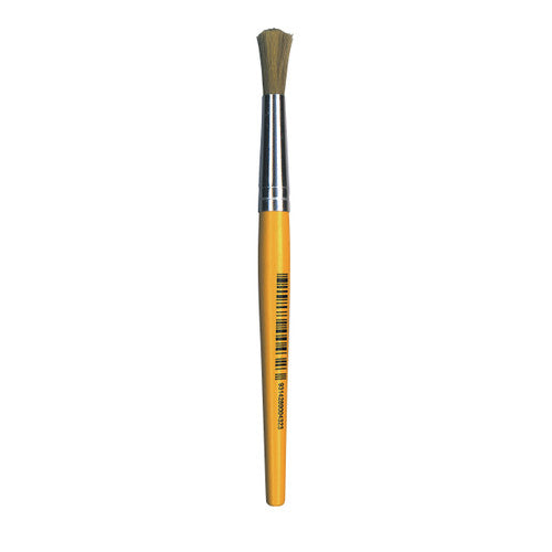 Educational Colours Stubby Brush Minor Round with nylon bristles, 19cm length and 1.3cm diameter handle