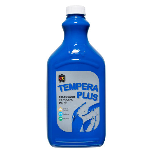Educational Colours Tempera Plus Classroom Paint 2L Brilliant Blue. Educational Colours Tempera Plus 2L Brilliant Blue classroom paint in eco-friendly PET bottle.