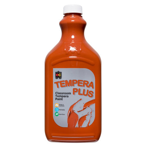 Educational Colours Tempera Plus Classroom Paint 2L Brown. Educational Colours Tempera Plus 2L brown classroom paint in eco-friendly PET bottle.